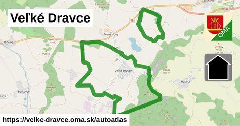 Mapa obce Veľké Dravce