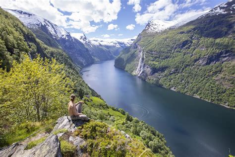 Pohľad na fjordy v Nórsku