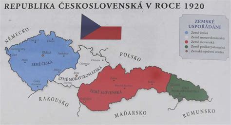 Mapa Československa pred rokom 1993