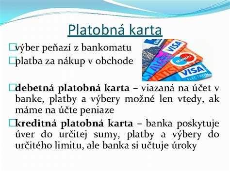 Bankový účet a platobná karta pre príjem dávok