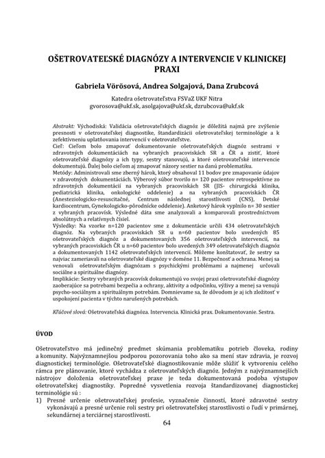 Ošetrovateľské intervencie pri dýchavičnosti