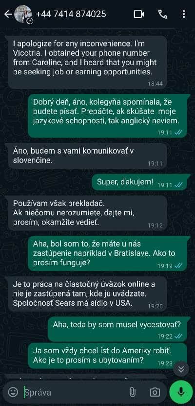 Podvodná správa s ponukou práce na lajkovanie videí