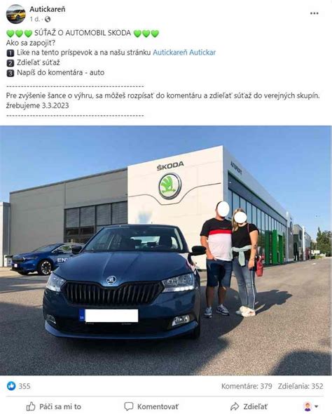 Príklad podvodnej súťaže na Facebooku sľubujúcej luxusné auto