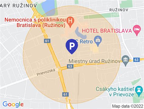 Mapa trás pre rikše v Ružinove