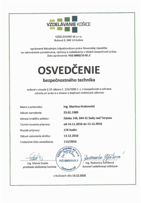 Osvedčenie 
