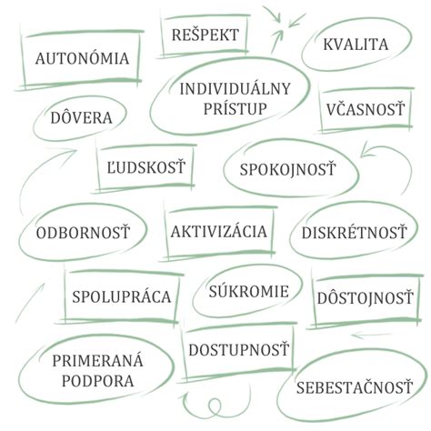Schematické znázornenie rôznych typov zariadení sociálnych služieb
