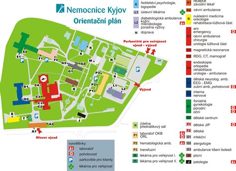Mapa okolia Nemocnice Ružinov s vyznačenými parkovacími miestami