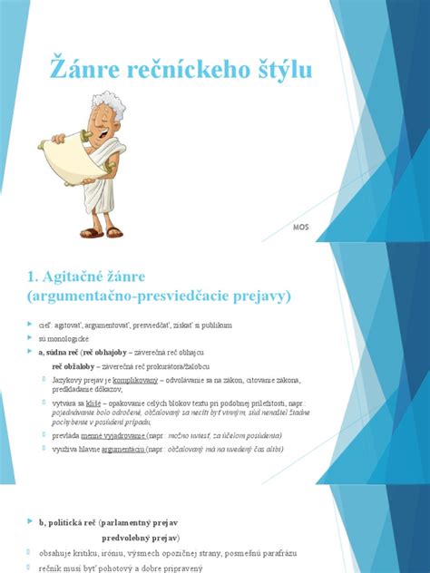 Schéma: Prepojenie rečníckeho a náučného štýlu v diskusnom príspevku
