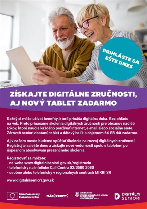 Program Digitálni seniori a distribúcia tabletov