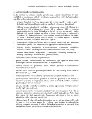 schéma prebytkov a deficitov sociálnych fondov