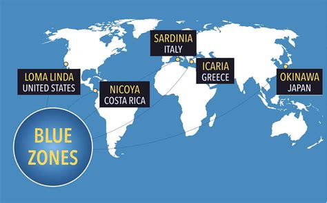 Mapa Blue Zones