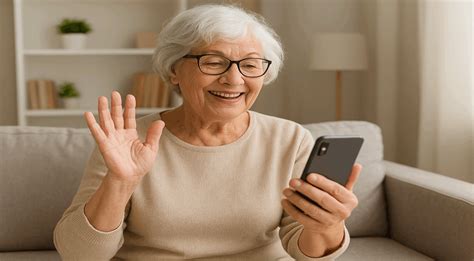 Starší človek používajúci smartfón s veľkými ikonami