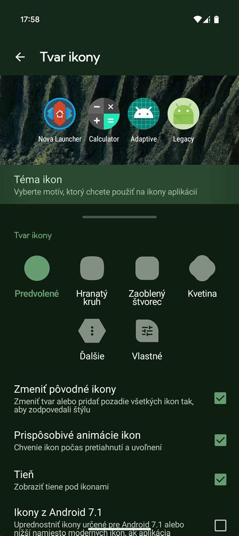 Snímka obrazovky smartfónu s aplikáciou BIG Launcher