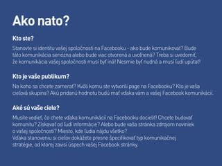 Ciele propagácie na Facebooku