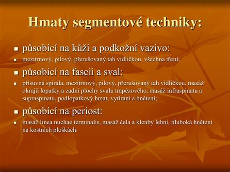 Techniky a hmaty klasickej a športovej masáže