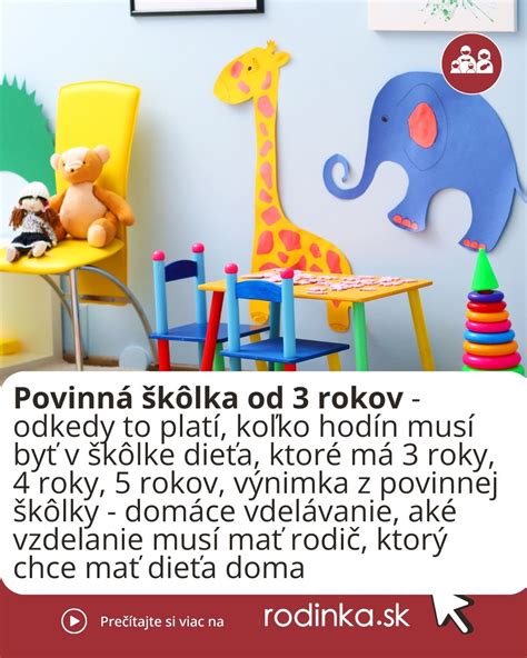 Dôležité dátumy týkajúce sa povinnej škôlky