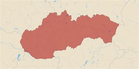 Mapa znázorňujúca Slovensko a USA