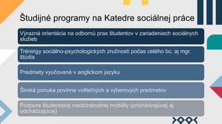 Štruktúra magisterského štúdia sociálnej práce
