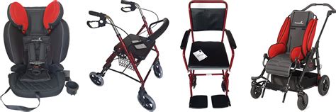 Rôzne rehabilitačné pomôcky pre osoby so zníženou mobilitou