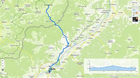 Mapa cyklotrás a bežeckých tratí v okolí Sliača