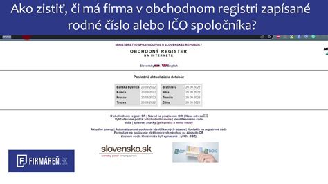 Infografika: Kto musí doplniť identifikačné údaje v obchodnom registri