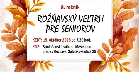 Rožňavský veľtrh pre seniorov - prehľad informácií