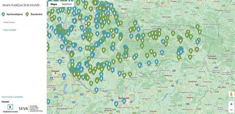 Mapa nabíjacích staníc pre elektromobily na Slovensku