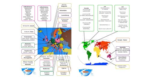 Mapa: Príklady komunitných a terapeutických záhrad vo svete