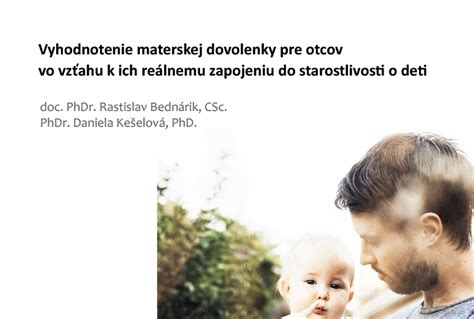 Rozdelenie materskej dávky pre otcov