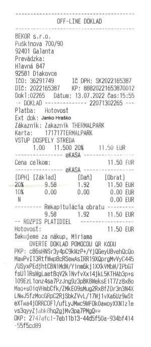 Zhrnutie príkladov k príspevkom na rekreáciu