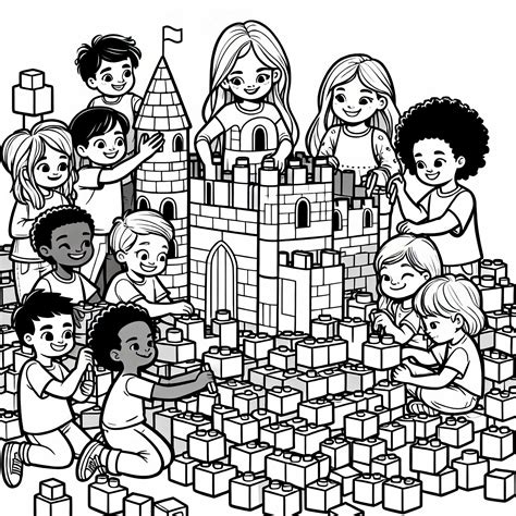 Deti stavajú hrad z kartónových krabíc