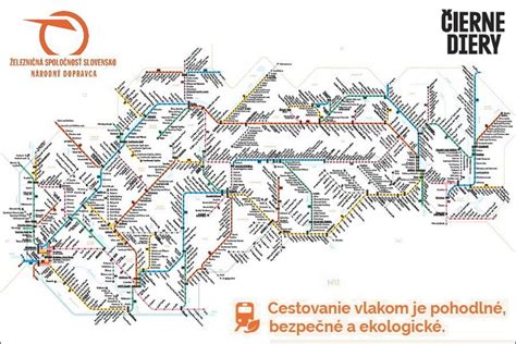 Mapa vlakových spojení ZSSK