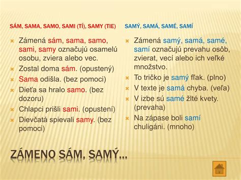 Tabuľka skloňovania zámena sám, sama, samo
