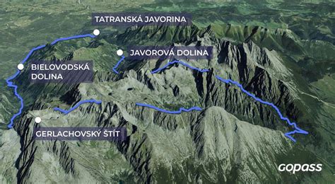 Mapa túry v Nízkych Tatrách