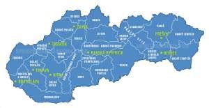 Mapa chránených dielní na Slovensku