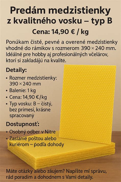Kvalitné včelie medzistienky