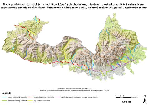 Mapa navštívených turistických lokalít