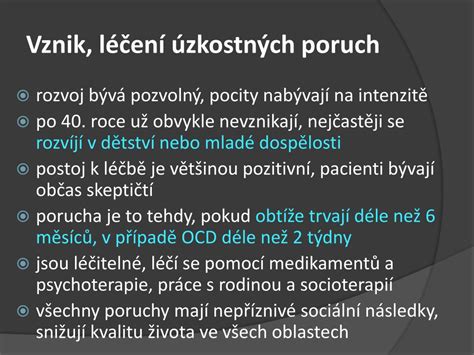 Úzkostné poruchy a ich dopad na kvalitu života