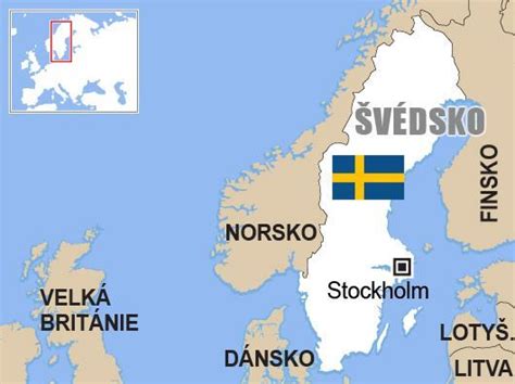 Mapa Švédska