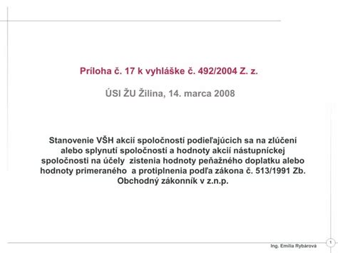 Štruktúra vyhlášky 508/2009 Z. z.