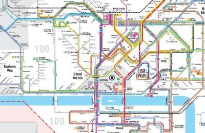 Mapa trás MHD v Bratislave