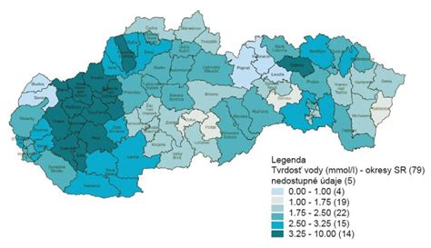 Mapa úmrtnosti v regiónoch Slovenska