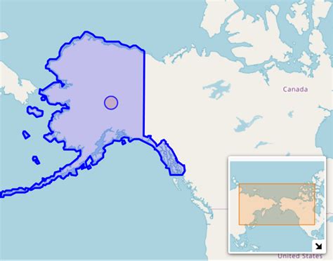 Historická mapa Aljašky s vyznačenými ruskými osadami