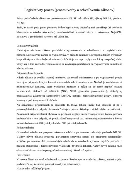 Legislatívny proces schvaľovania stabilizačného príspevku