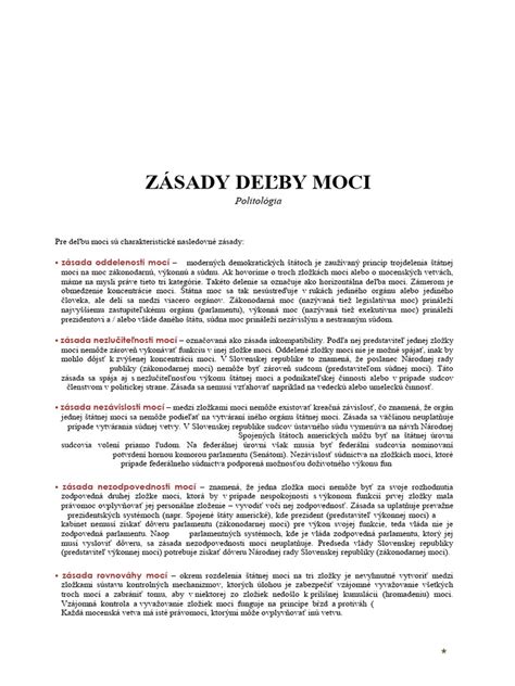 Grafické znázornenie deľby moci