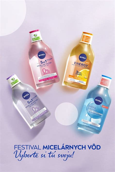 Produktový rad micelárnych vôd NIVEA