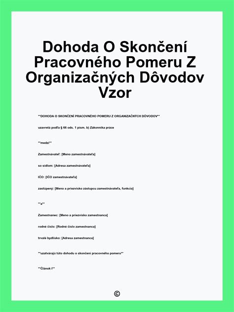 Schema dohody o pracovnej činnosti