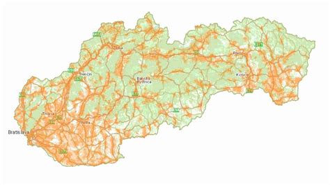 Mapa pokrytia Slovenska vysokorýchlostným internetom v roku 2025