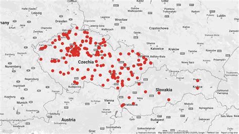 Mapa: Lokalizácie, kde boli poskytnuté dotácie pre športové kluby