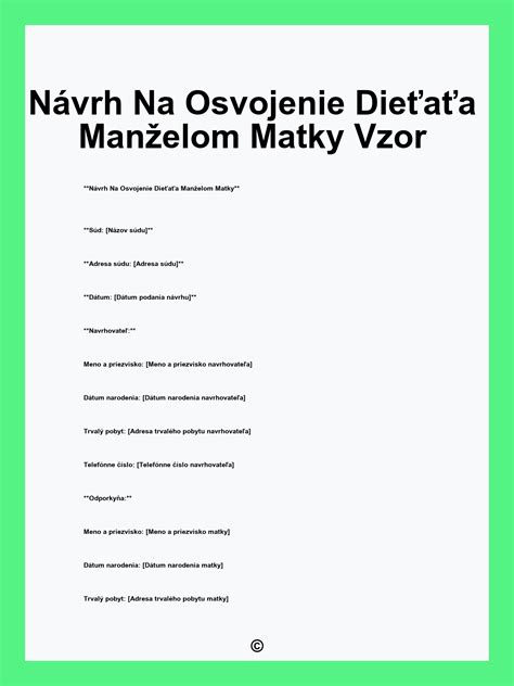 Schéma: Nároky nevydatej matky voči otcovi dieťaťa